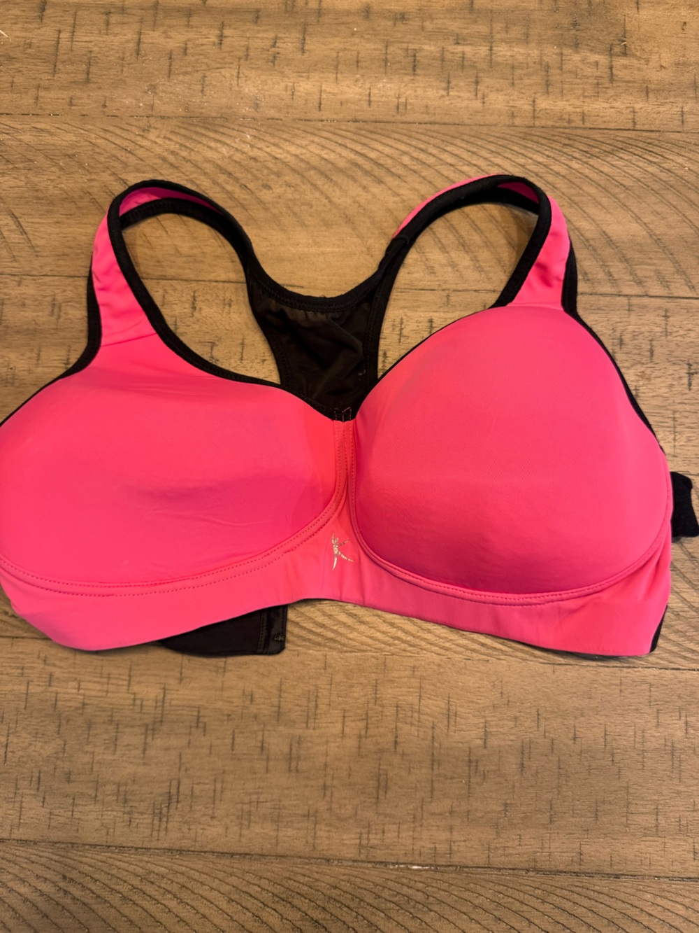 Danskin Hot Pink & Black Padded Racerback Sports Bra